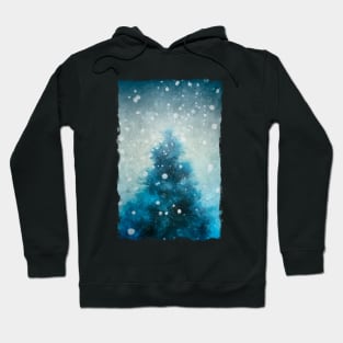 Pine Tree In Snowstorm Hoodie